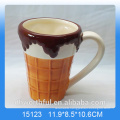 2016 Hot-selling ceramic mug with icecream figurine